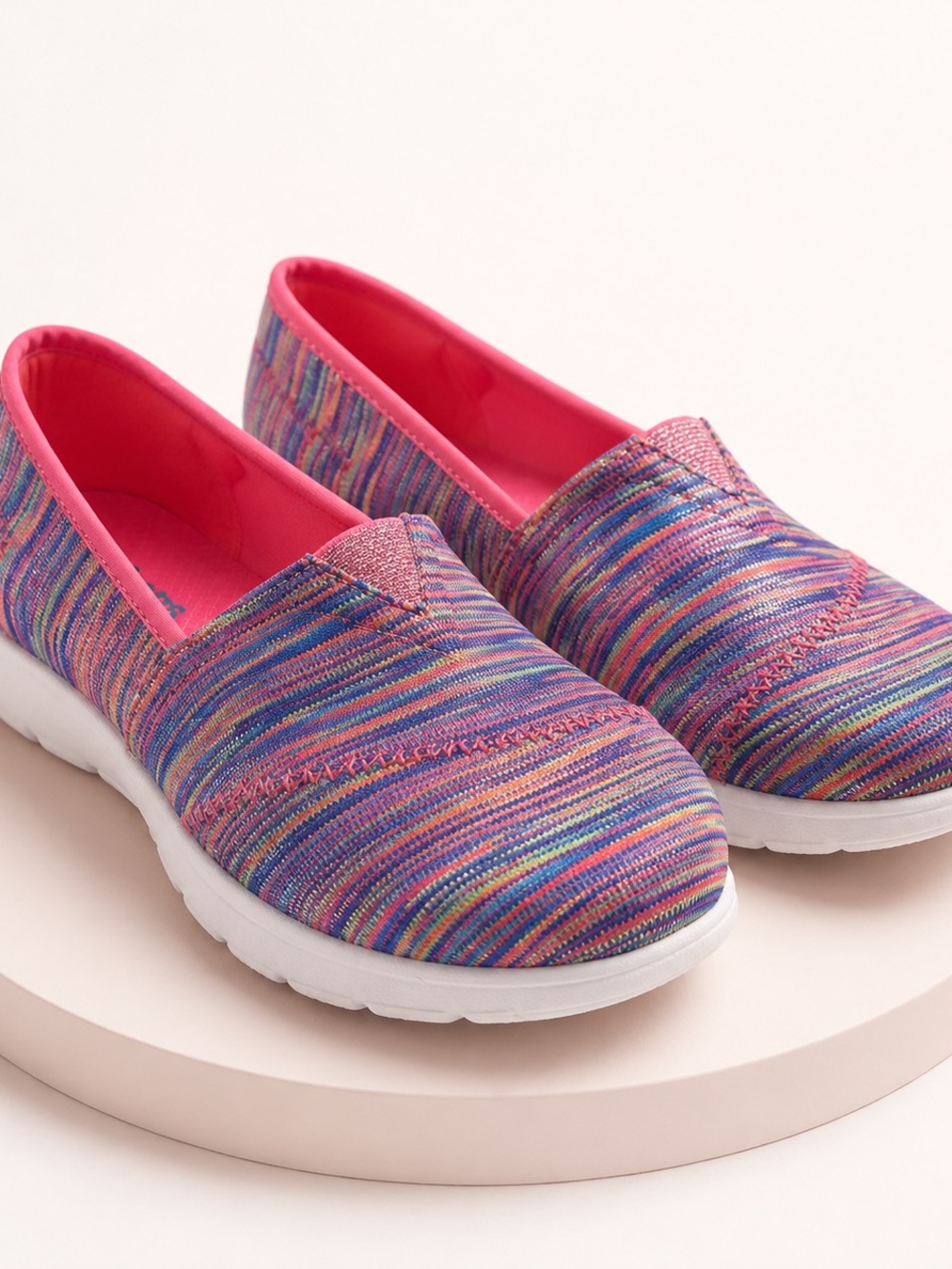 Skechers air cooling Kids Size 5 Women’s 7 Multicolor Memory Foam Slip Ons
